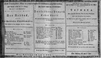 Theaterzettel (Oper und Burgtheater in Wien) 18150502 Seite: 1