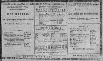 Theaterzettel (Oper und Burgtheater in Wien) 18150504 Seite: 1