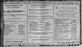 Theaterzettel (Oper und Burgtheater in Wien) 18150509 Seite: 1