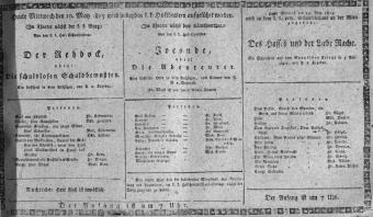 Theaterzettel (Oper und Burgtheater in Wien) 18150510 Seite: 1