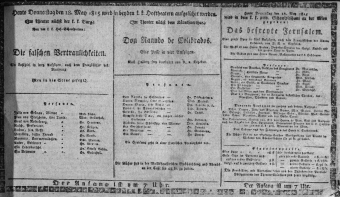 Theaterzettel (Oper und Burgtheater in Wien) 18150518 Seite: 1