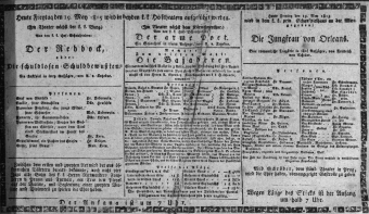 Theaterzettel (Oper und Burgtheater in Wien) 18150519 Seite: 1
