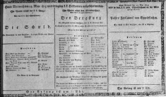 Theaterzettel (Oper und Burgtheater in Wien) 18150524 Seite: 1