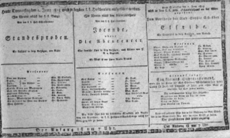 Theaterzettel (Oper und Burgtheater in Wien) 18150601 Seite: 1