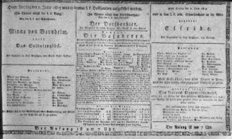 Theaterzettel (Oper und Burgtheater in Wien) 18150602 Seite: 1