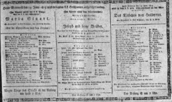 Theaterzettel (Oper und Burgtheater in Wien) 18150614 Seite: 1