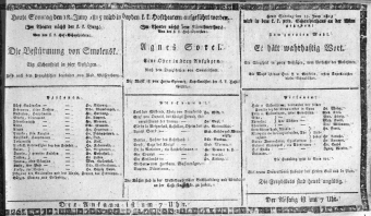 Theaterzettel (Oper und Burgtheater in Wien) 18150618 Seite: 1