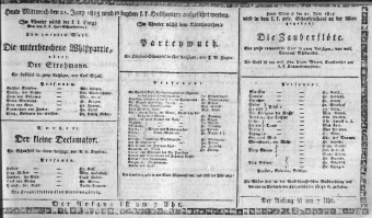 Theaterzettel (Oper und Burgtheater in Wien) 18150621 Seite: 1