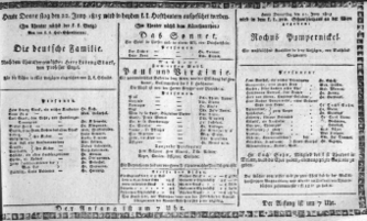 Theaterzettel (Oper und Burgtheater in Wien) 18150622 Seite: 1