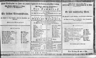 Theaterzettel (Oper und Burgtheater in Wien) 18150627 Seite: 1