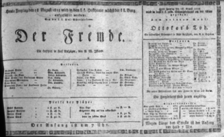 Theaterzettel (Oper und Burgtheater in Wien) 18150818 Seite: 1