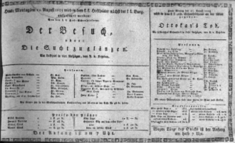 Theaterzettel (Oper und Burgtheater in Wien) 18150821 Seite: 1