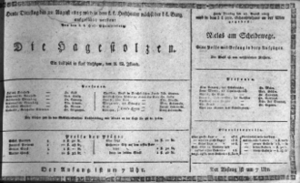 Theaterzettel (Oper und Burgtheater in Wien) 18150822 Seite: 1