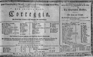 Theaterzettel (Oper und Burgtheater in Wien) 18150831 Seite: 1
