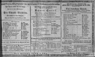 Theaterzettel (Oper und Burgtheater in Wien) 18150903 Seite: 1
