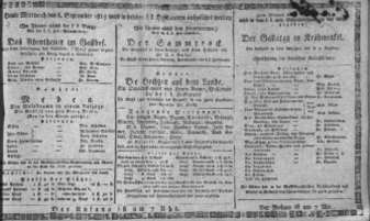 Theaterzettel (Oper und Burgtheater in Wien) 18150906 Seite: 1