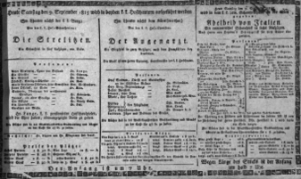Theaterzettel (Oper und Burgtheater in Wien) 18150909 Seite: 1