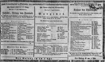 Theaterzettel (Oper und Burgtheater in Wien) 18150914 Seite: 1