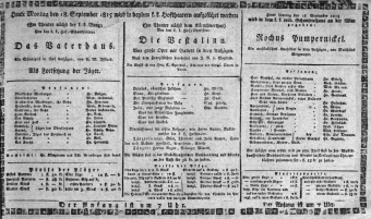 Theaterzettel (Oper und Burgtheater in Wien) 18150918 Seite: 1