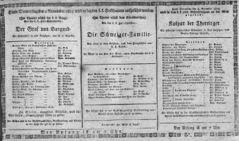 Theaterzettel (Oper und Burgtheater in Wien) 18151102 Seite: 1