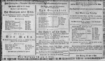 Theaterzettel (Oper und Burgtheater in Wien) 18151117 Seite: 1