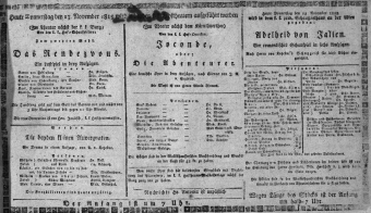 Theaterzettel (Oper und Burgtheater in Wien) 18151123 Seite: 1