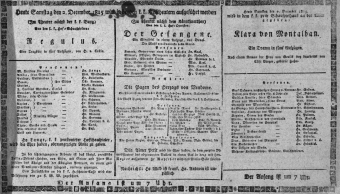 Theaterzettel (Oper und Burgtheater in Wien) 18151202 Seite: 1