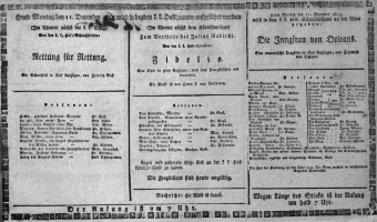 Theaterzettel (Oper und Burgtheater in Wien) 18151211 Seite: 1