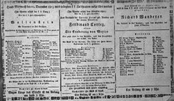 Theaterzettel (Oper und Burgtheater in Wien) 18151220 Seite: 1