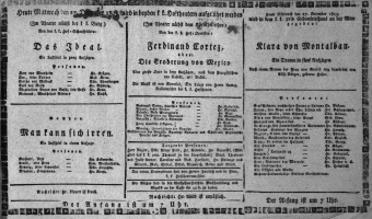 Theaterzettel (Oper und Burgtheater in Wien) 18151227 Seite: 1