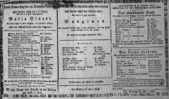 Theaterzettel (Oper und Burgtheater in Wien) 18151228 Seite: 1
