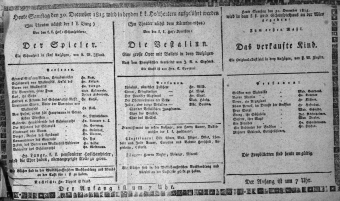 Theaterzettel (Oper und Burgtheater in Wien) 18151230 Seite: 1