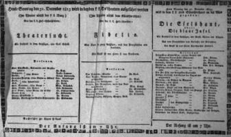 Theaterzettel (Oper und Burgtheater in Wien) 18151231 Seite: 1