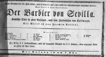 Theaterzettel (Oper und Burgtheater in Wien) 18210714 Seite: 1