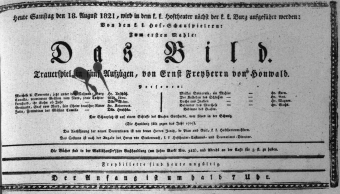 Theaterzettel (Oper und Burgtheater in Wien) 18210818 Seite: 1