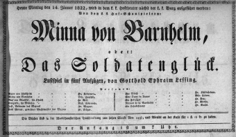 Theaterzettel (Oper und Burgtheater in Wien) 18220114 Seite: 1