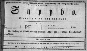 Theaterzettel (Oper und Burgtheater in Wien) 18220207 Seite: 1