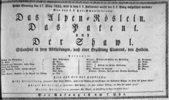 Theaterzettel (Oper und Burgtheater in Wien) 18220317 Seite: 1