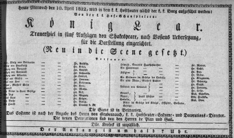 Theaterzettel (Oper und Burgtheater in Wien) 18220410 Seite: 1