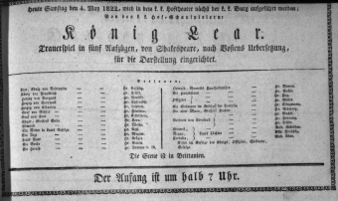 Theaterzettel (Oper und Burgtheater in Wien) 18220504 Seite: 1