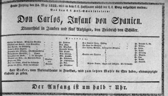 Theaterzettel (Oper und Burgtheater in Wien) 18220524 Seite: 1