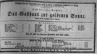 Theaterzettel (Oper und Burgtheater in Wien) 18220924 Seite: 1
