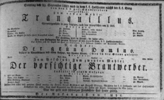 Theaterzettel (Oper und Burgtheater in Wien) 18220929 Seite: 1