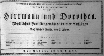 Theaterzettel (Oper und Burgtheater in Wien) 18221209 Seite: 1
