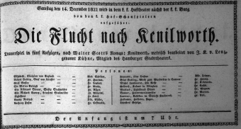 Theaterzettel (Oper und Burgtheater in Wien) 18221214 Seite: 1