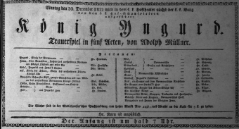 Theaterzettel (Oper und Burgtheater in Wien) 18221230 Seite: 1