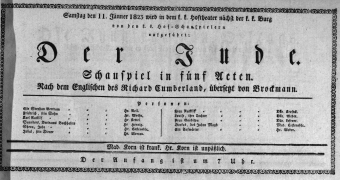 Theaterzettel (Oper und Burgtheater in Wien) 18230111 Seite: 1