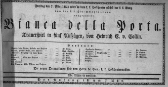 Theaterzettel (Oper und Burgtheater in Wien) 18230307 Seite: 1