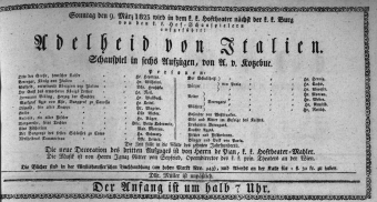 Theaterzettel (Oper und Burgtheater in Wien) 18230309 Seite: 2