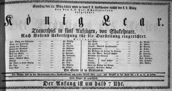 Theaterzettel (Oper und Burgtheater in Wien) 18230322 Seite: 1